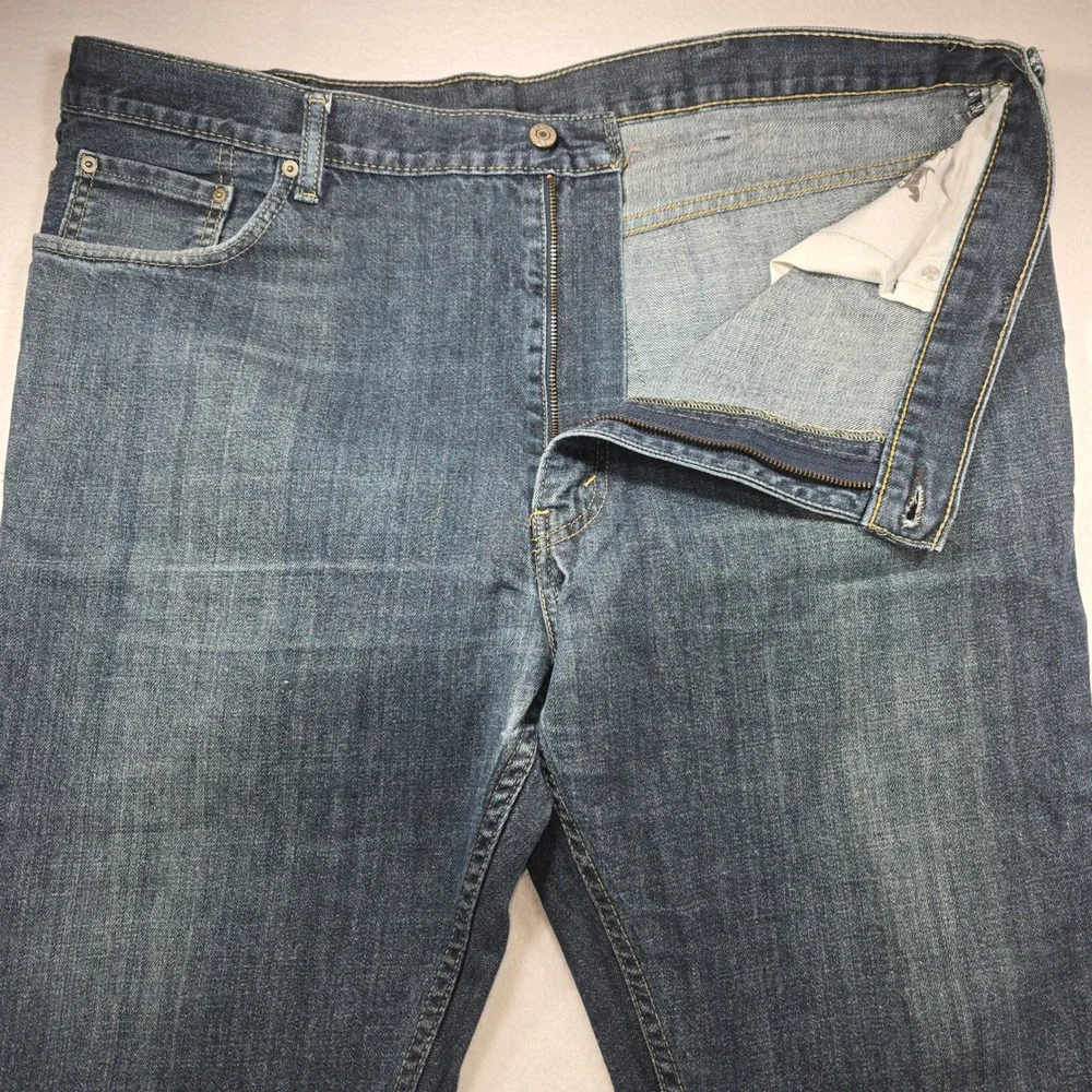 Levis 559 Relaxed Straight Jeans Mens 44x30 Dark Wash Denim Blue 01559-0004